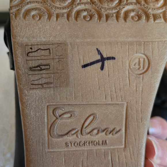 Calou Stockholm Leather Black Sandal Clogs Sz EU 41 - Picture 9 of 10